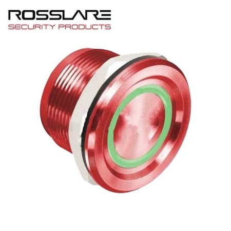PIEZOELECTRIC SWITCH W/LED RING, PUSH BUTTON-RED